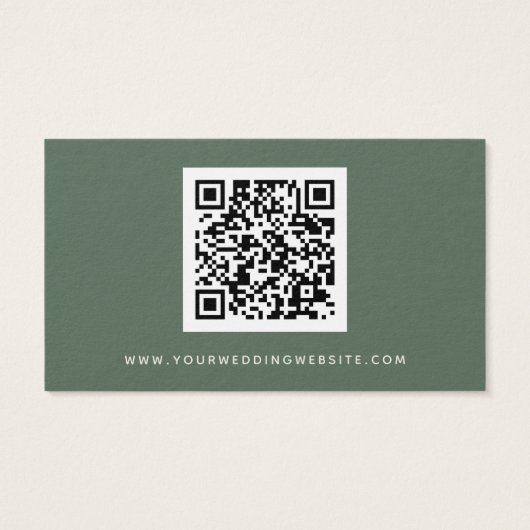 Carte RSVP Boho Blooms Mariage QR Code (Dos)