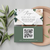 Carte RSVP Boho Blooms Mariage QR Code
