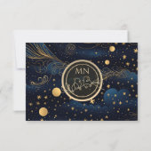 Carte RSVP Boho Celestial Night Wedding (Dos)