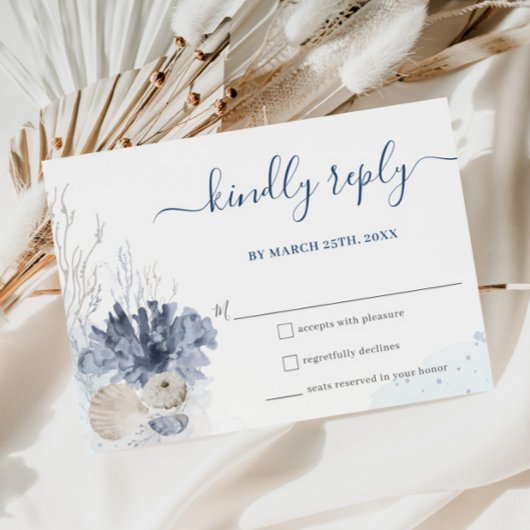Carte RSVP Boho chic Beach Destination Wedding