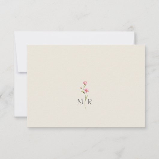 Carte RSVP Boho Chic Spring Wedding (Dos)