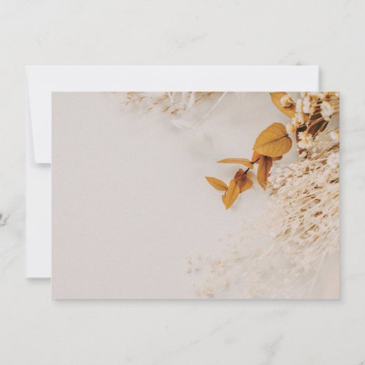 Carte RSVP Boho Fall Flowers (Dos)