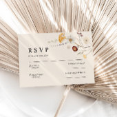 Carte RSVP Boho Fleur sauvage Wedding
