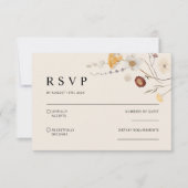 Carte RSVP Boho Fleur sauvage Wedding (Devant)