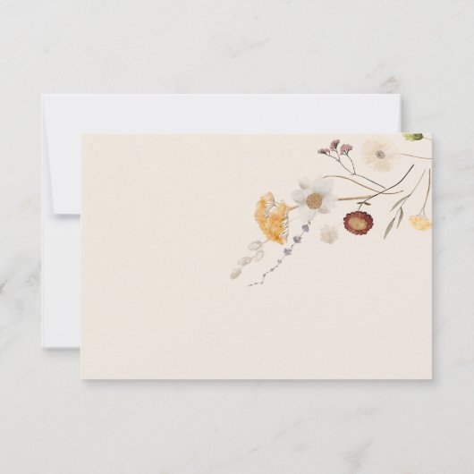 Carte RSVP Boho Fleur sauvage Wedding (Dos)