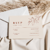 Carte RSVP Boho Floral