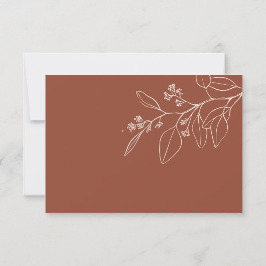 Carte RSVP Boho Floral (Dos)