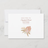 Carte RSVP Boho Floral Pampas Mariage Grass modern (Dos)
