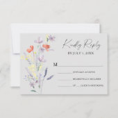 Carte RSVP Boho Floral Wedding (Devant)