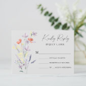 Carte RSVP Boho Floral Wedding (Debout devant)