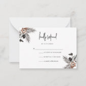 Carte RSVP Boho Goth Script moderne (Devant)