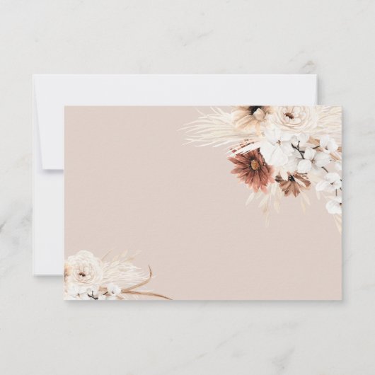 Carte RSVP Boho Modern Wedding (Dos)