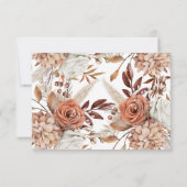 Carte RSVP Boho Neutral Aquarelle Pampas Mariage (Dos)