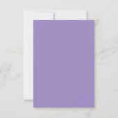 Carte RSVP Boho Purple Aquarelle Florale Mariage (Dos)
