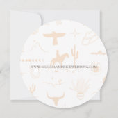 Carte RSVP Boho Ranch Wild West Desert Tan Respons (Dos)