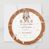 Carte RSVP Boho Ranch Wild West Response (Devant)