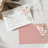 Carte RSVP Boho Rose Floral Olive Elégant Mariage