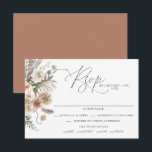 Carte RSVP Boho Rustic Pampas Mariage Grass<br><div class="desc">Carte RSVP Boho Rustic Pampas Mariage Grass. Objets correspondants dans notre magasin Cava conception de fête.</div>