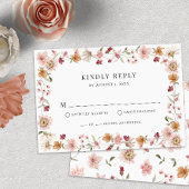 Carte RSVP Boho Rustique