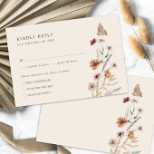 Carte RSVP Boho Rustique