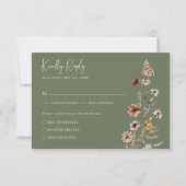 Carte RSVP Boho Sage (Devant)