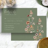 Carte RSVP Boho Sage