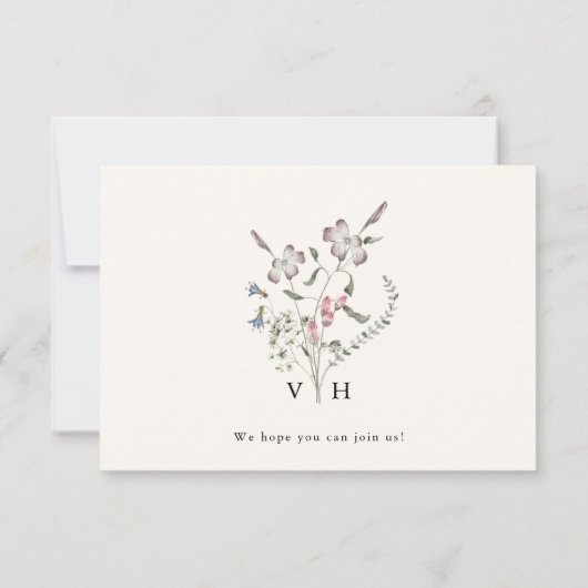 Carte RSVP Boho Wedding (Dos)
