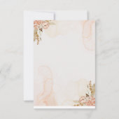 Carte RSVP Boho Wedding - Élégante Florale Rustiqu (Dos)