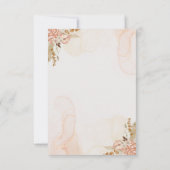 Carte RSVP Boho Wedding - Élégante Florale Rustiqu (Dos)