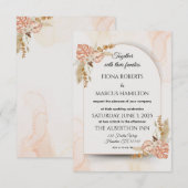 Carte RSVP Boho Wedding - Élégante Florale Rustiqu (Devant / Derrière)