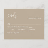 Carte RSVP Boho Wedding, Options de repas (Devant)