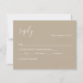 Carte RSVP Boho Wedding, Options de repas (Devant)