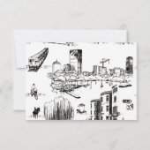 Carte RSVP Boston Toile (Dos)
