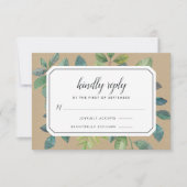 Carte RSVP Botanica Kraft (Devant)