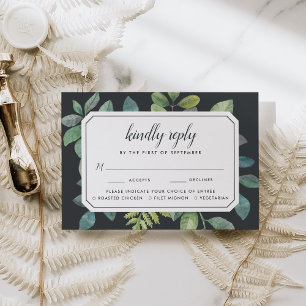 Carte RSVP Botanica Nuit Avec Choix De Repas