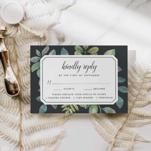 Carte RSVP Botanica Nuit Avec Choix De Repas