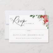Carte RSVP Botanical Chic Winter Wedding (Devant)