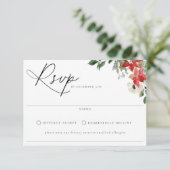 Carte RSVP Botanical Chic Winter Wedding (Debout devant)