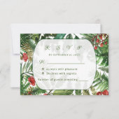 Carte RSVP botanique Tropical Greens (Devant)