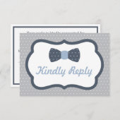 Carte RSVP Bow Cravate, carte de réponse (Devant / Derrière)