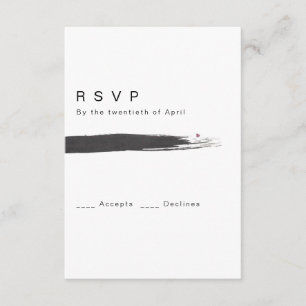 Carte RSVP Brosse Moderne