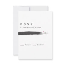 Carte RSVP Brosse Moderne