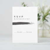 Carte RSVP Brosse Moderne (Debout devant)