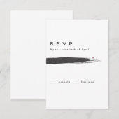 Carte RSVP Brosse Moderne (Devant / Derrière)
