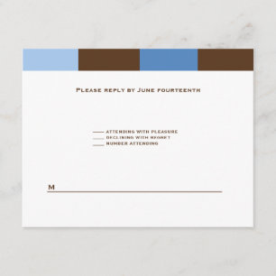 Carte RSVP Brown bleu Zachary