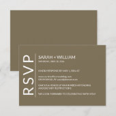 Carte RSVP Brown minimaliste (Devant / Derrière)