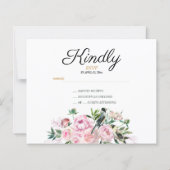 Carte RSVP BUDGET/Fleurs (Dos)