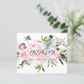 Carte RSVP BUDGET/Fleurs (Debout devant)