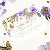 Carte RSVP Budget Papillon Quinceanera