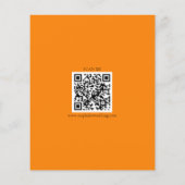 Carte RSVP Budget Simple Automne Orange QR Code (Dos)